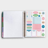 Logo custom printing stickers and tabs recycled spiral notebooks a5 planner inner agenda spiral notebook 2021