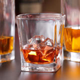 Wholesale 300ML Household Glass Water Cup Cocktail Glass Square Whiskey Glass