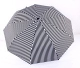 Zebra black and white automatic 21 inch 3 folding umbrella