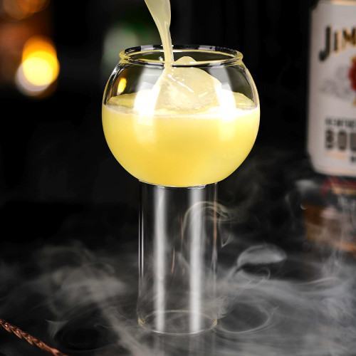 Wholesale bar round cocktail glass smoked molecule creative gourmet restaurant bar coffee glass ball cup