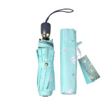 Automatic 3 Fold Uv Protective Luxury Travel Cute Fashion Flower Colour Changing Umbrella
