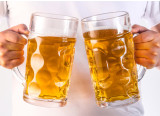 560ml  bubbles beer mugs with custom logo, bar use large volume beer glass with handle