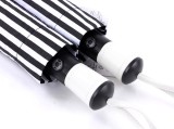 Zebra black and white automatic 21 inch 3 folding umbrella