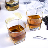 Wholesale 270ml high quality square whisky glass whiskey tumbler drinking glassware