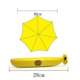 Mini Pocket White 5 Fold Umbrella Portable Small Custom Waterproof Fruit  Bumbershoot Banana Carrot Shaped Fruit  Umbrella