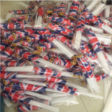 British hand flag flagpole 14*21cm polyester double side pattern hand held flag custom