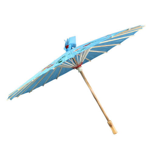 Handmade Chinese Wooden Handle Paper Umbrella Parasol With Handheld