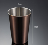 Stainless Steel Metal Multicoloured Shiny Edition Beer Cups Bar Pint Cup