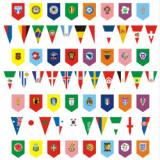 Pennant Saturday string flag Rainbow small Red triangle flags custom logo