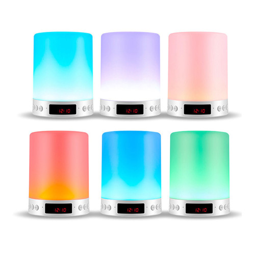 The best discounted mini hifi handsfree wireless speaker room colorful night light led  speaker Smart Touch sensitive  BT