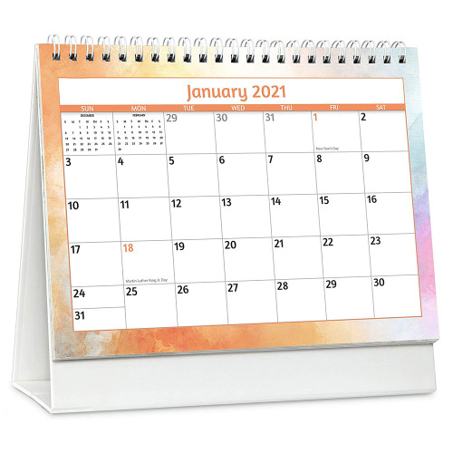 Custom Hot Sale Eco biodegradable Desktop Christian Standing Flip Monthly Calendar