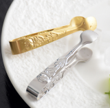 Factory European Sugar Tongs Kitchenware Tool Food Ice Tong Stainless Steel Ice Cube Sugar Tongs Clip