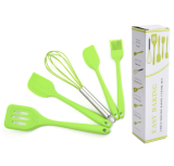 BPA Free 100% Food Grade 5pcs Silicone Kitchen Utensils Set