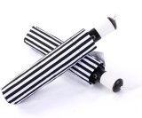Zebra black and white automatic 21 inch 3 folding umbrella