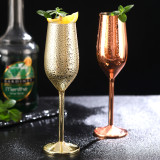 Stainless steel Gold Electroplating Red Wine Glasses set Champagne Glass