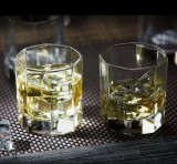 Whisky Glass Octagon Ice Beer Juice Cup Transparent Thick Bottom Simple Glass Cup
