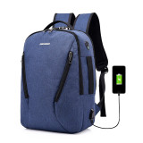 Anti theft black usb travel original anti-theft backpack charging laptop rucksack