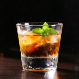 Wholesale thick-soled classical cocktail glasses lead-free glass twill wine glasses rock engraved whisky glasses