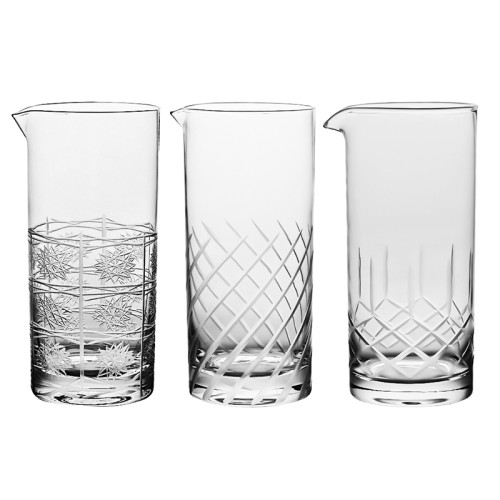 700 ml Thick Bottom Seamless Lead Free Hand-cut Crystal Mixing Glass Professional Cocktail Mixing Glass