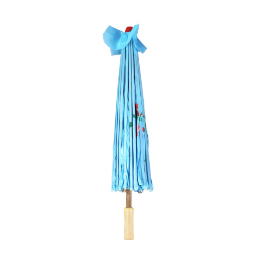 Handmade Chinese Wooden Handle Paper Umbrella Parasol With Handheld