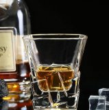 Unique modern rock lead-free crystal glass, scotch whisky or bourbon box twisted angle whisky glass is on sale