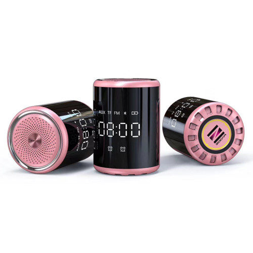 Portable Home Wireless Touch Scree  Alarm Clock Speaker Creative Multifunctional Audio ABS Smart  Speaker