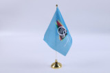 Custom in bulk mini national pirate top table flag stand set wholesale