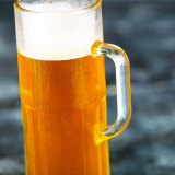 Hotsale new design tall creative 1000ml large   German Beer Glass Draft  beer cups with handles accept customization