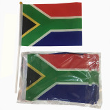 South Africa national flag flagpole custom 14*21cm polyester Hand flag