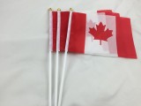 Canada national flag custom 14*21cm polyester double side Canadian country Hand flag