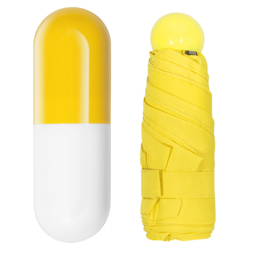 2020 new inventions Anti UV 5 folding mini capsule umbrella