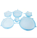 Food Grade Reusable Silicone Lids Food Cover Saving Container Stretch Lid Sets Bowl Flexible