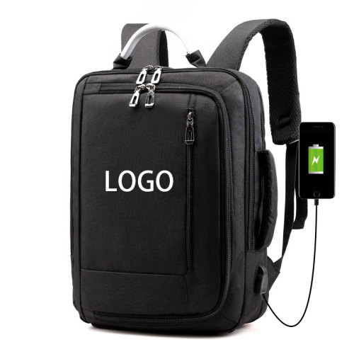 OEM Multi-functional  Anti theft 3 compartment  Nylon Executive USB laptop bag backpack