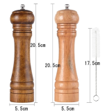 8 inch Adjustable Wooden Salt and Pepper Grinder Ceramic Mill Hand Shaker Spice Grinders