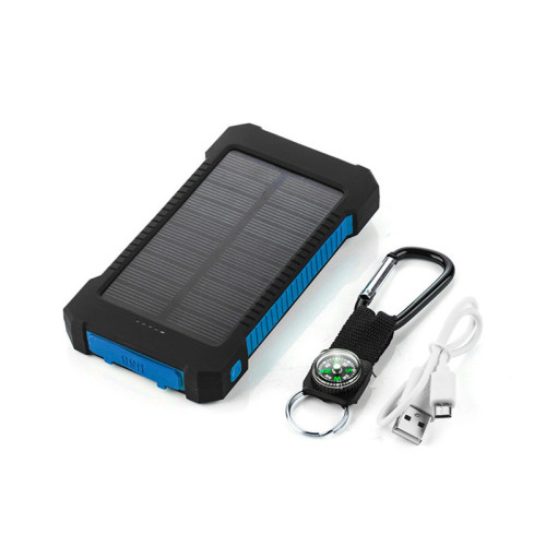 New high capacity Portable solar Power Bank with Flashlight