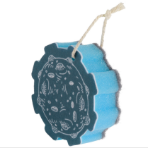 Lovely Cartoon Space Design Clean Sponge Kitchen Dish Scouring Scrubber Brush Cellulose Loofah Sponges