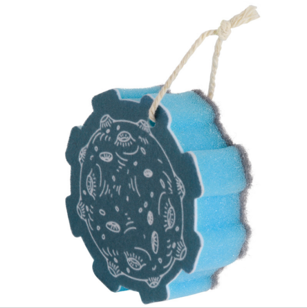 Lovely Cartoon Space Design Clean Sponge Kitchen Dish Scouring Scrubber Brush Cellulose Loofah Sponges