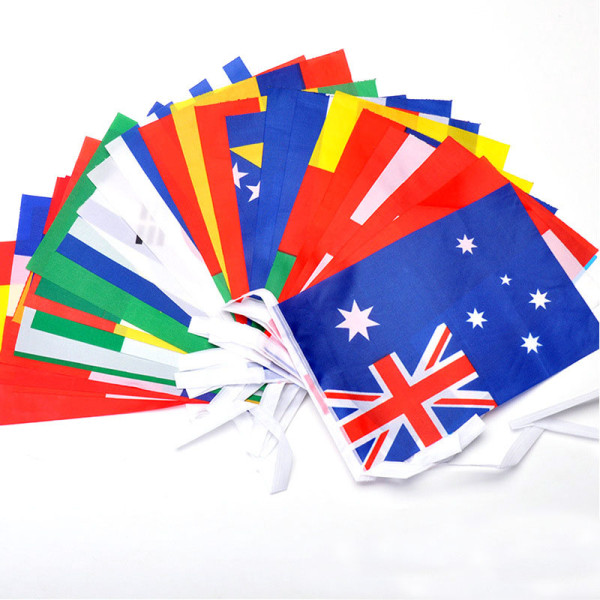 OEM custom size international bunting String flags wholesale