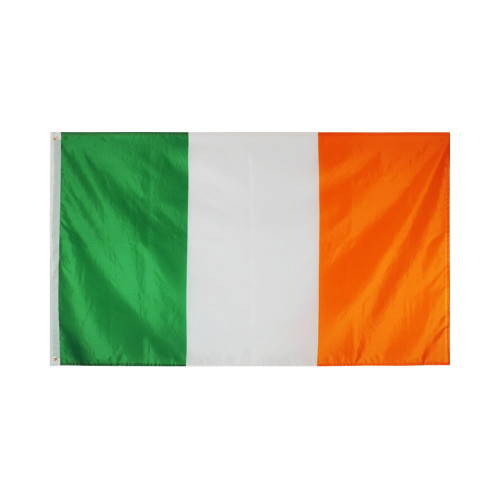 Low moq Custom flag 5*3 ft national Ireland flag banner wholesale