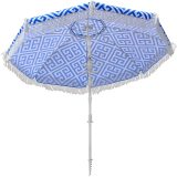 Promotional Custom Portable Parasol Print Beach Umbrella With Tassel