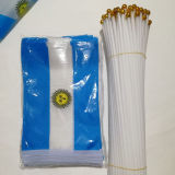 Argentina Hand held flag with 30cm flagpole 14*21cm Polyester Argentine Hand flag custom