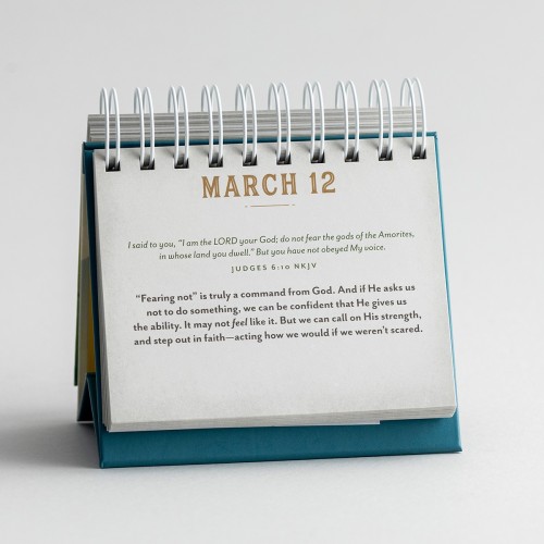 Customized Logo Printed Sprial 365 Day Motivational Desk Stand Flip Perpetual Calendar