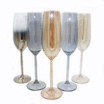 Custom Colorful crystal glass goblet colored red wine glass fantasy rainbow champagne glass