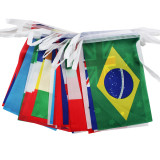 Manufacturer custom National String flag small polyester Hanging Race flags