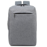 Waterproof Anti Theft Laptop Backpack USB Charging Port Business Scan Smart with Rain Cover 15.6 Inch Gray Black