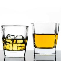 Wholesale 270ml high quality square whisky glass whiskey tumbler drinking glassware
