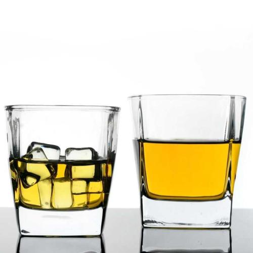 Wholesale 270ml high quality square whisky glass whiskey tumbler drinking glassware