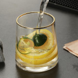 Wholesale colorful handmade Whiskey Glass Crystal Wine Glass  Threaded Bottom Juice Drinking Glass