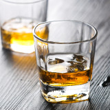 Wholesale 300ML Household Glass Water Cup Cocktail Glass Square Whiskey Glass