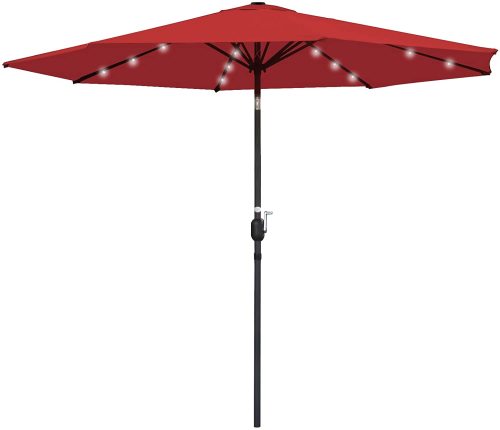 Wholesale Outdoor Hanging Beach Solar Led Patio Umbrella Light Parasol Lamp Garden Leisure Solar Umbrella